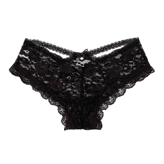 Sexy Lingerie Lace Thong Victoria Secret Panties Sexy Cross Crochet Underwear Breathable Panties Hollow Out Lace Up Briefs