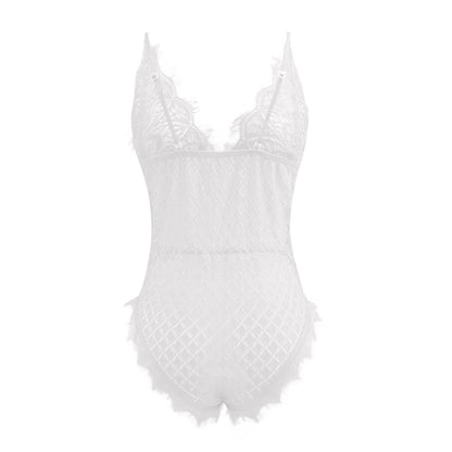 Bodysuits For Women Party Club Night Sexy Lace Up Teddy Lingerie Bodysuit Floral Embroidered Underwear Pornographic Movies Xxx