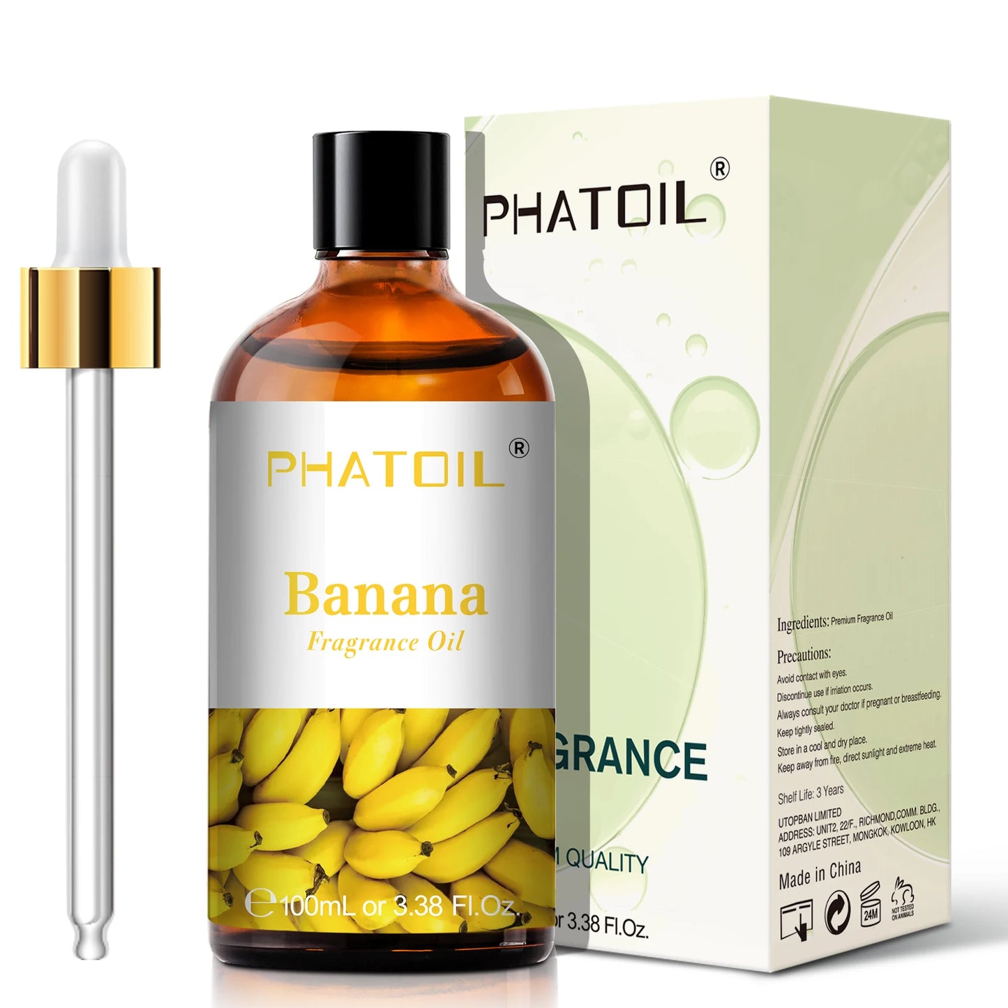 PHATOIL 100ml Sweet Fruity Fragrance Oil for Diffuser Candles Making -Coconut & Vanilla Strawberry Lemon Peach Pear Aroma Oil