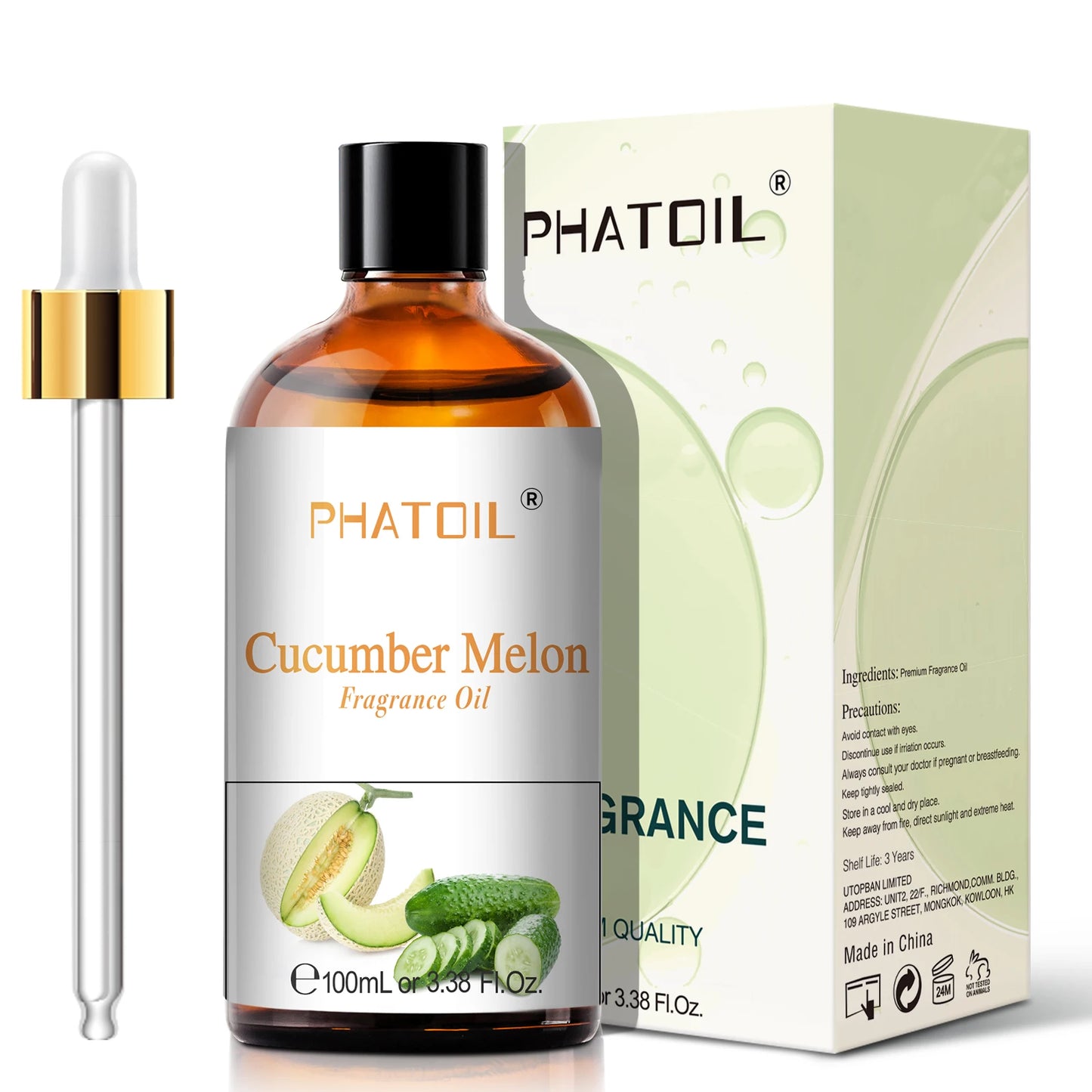 PHATOIL 100ml Sweet Fruity Fragrance Oil for Diffuser Candles Making -Coconut & Vanilla Strawberry Lemon Peach Pear Aroma Oil