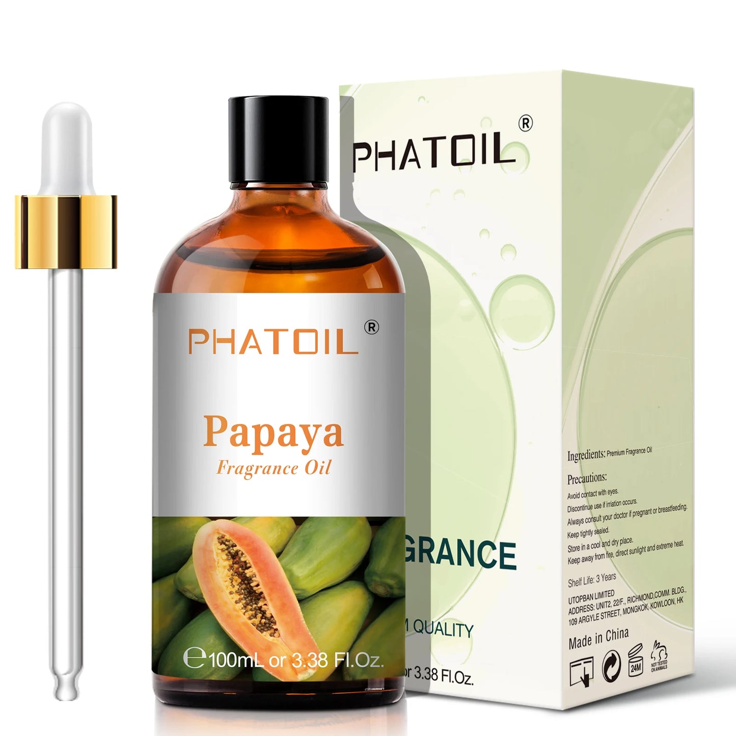 PHATOIL 100ml Sweet Fruity Fragrance Oil for Diffuser Candles Making -Coconut & Vanilla Strawberry Lemon Peach Pear Aroma Oil