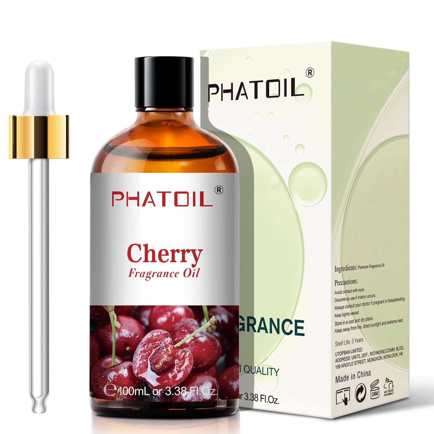 PHATOIL 100ml Sweet Fruity Fragrance Oil for Diffuser Candles Making -Coconut & Vanilla Strawberry Lemon Peach Pear Aroma Oil